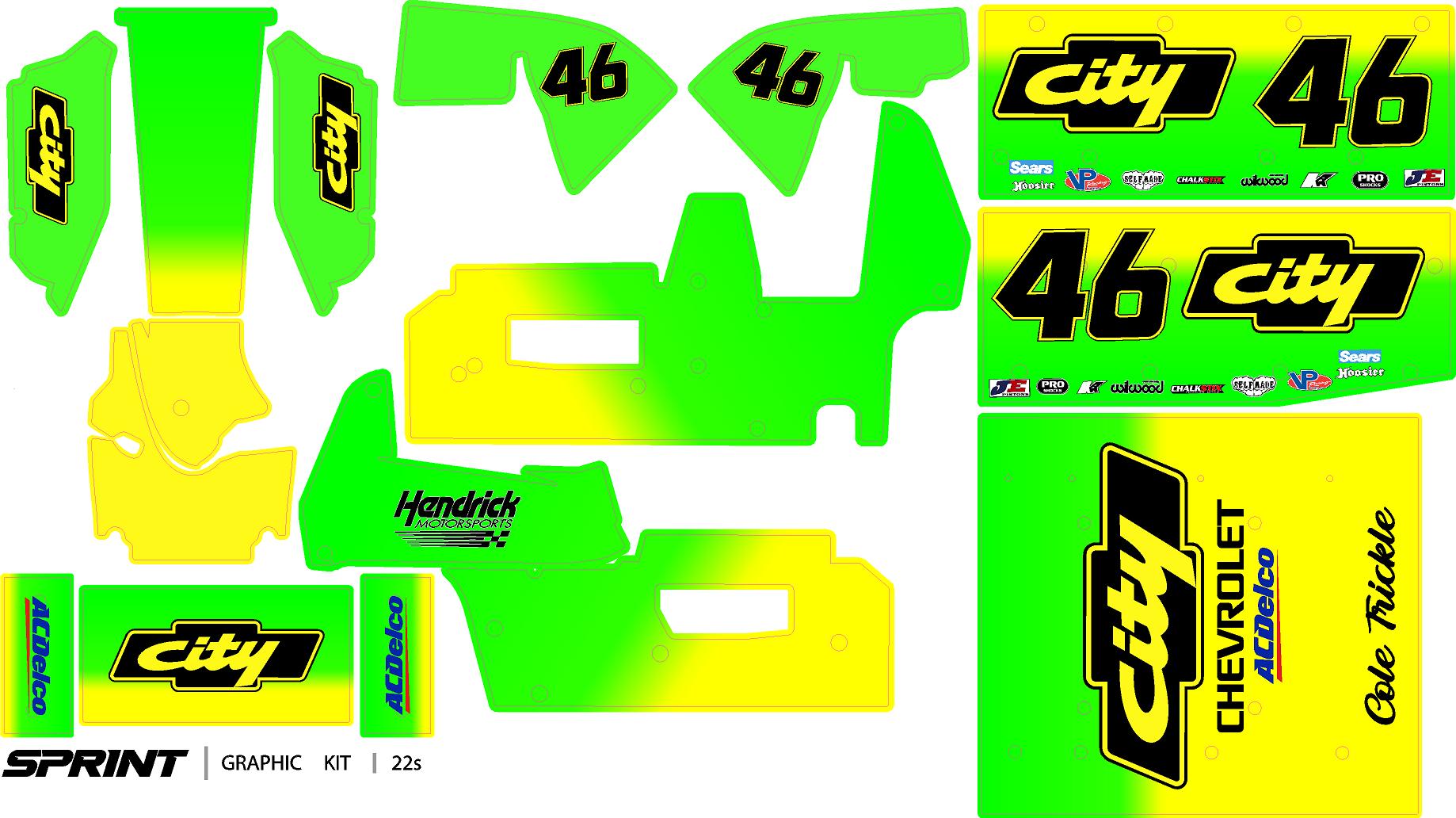 Cole Trickle 46 losi sprint car wrap